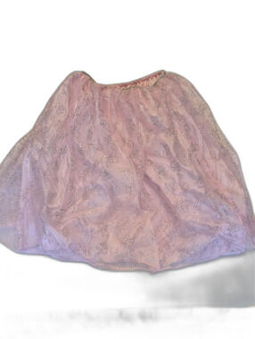 Girls Pink Glitter Floral Dance Tutu Skirt Balletcore Fairy Costume Size 4